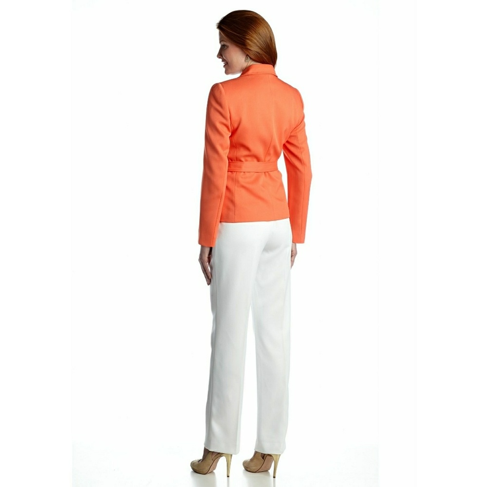 New! TAHARI ASL Colorblocked Belted Pant Suit - Picture 2 of 3